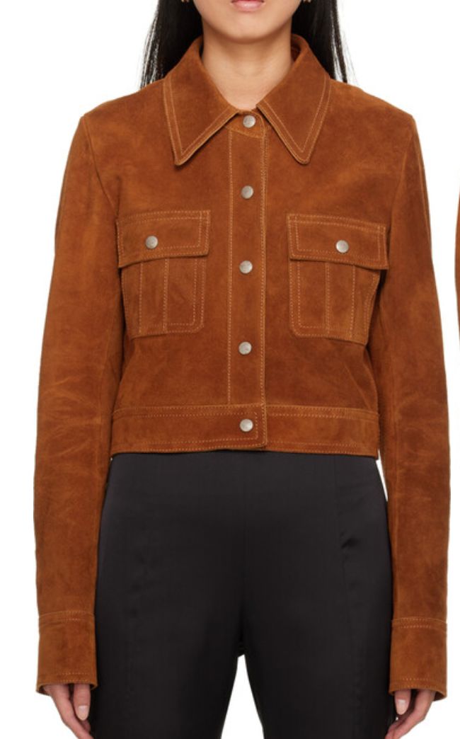 ジャケット・アウター Calf suede cropped jacket by AcneStudios ACNE STUDIOS Suede Jacket | endource