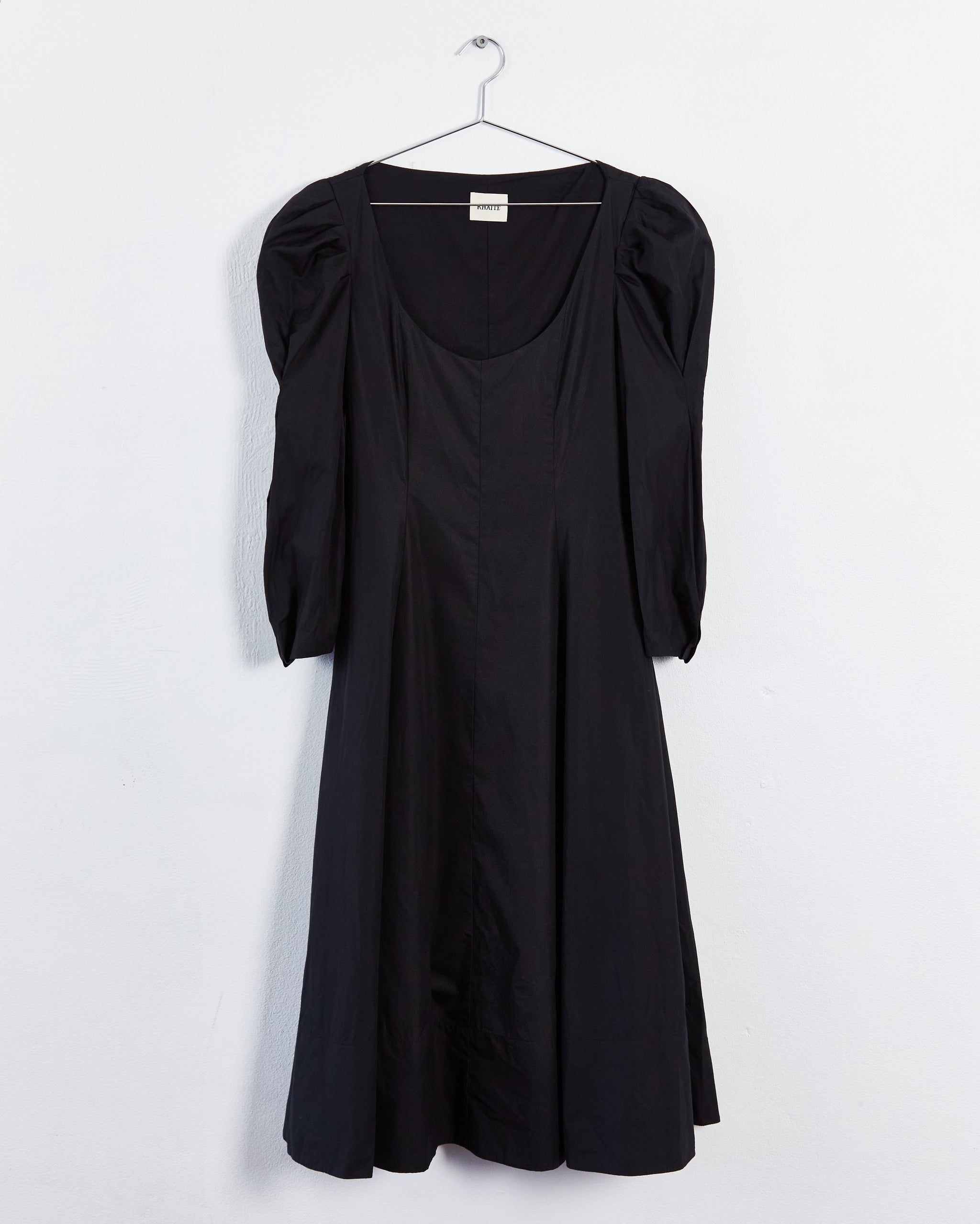 Khaite 'edwina' cotton puff sleeve dress, black, 12 – RELIK editions