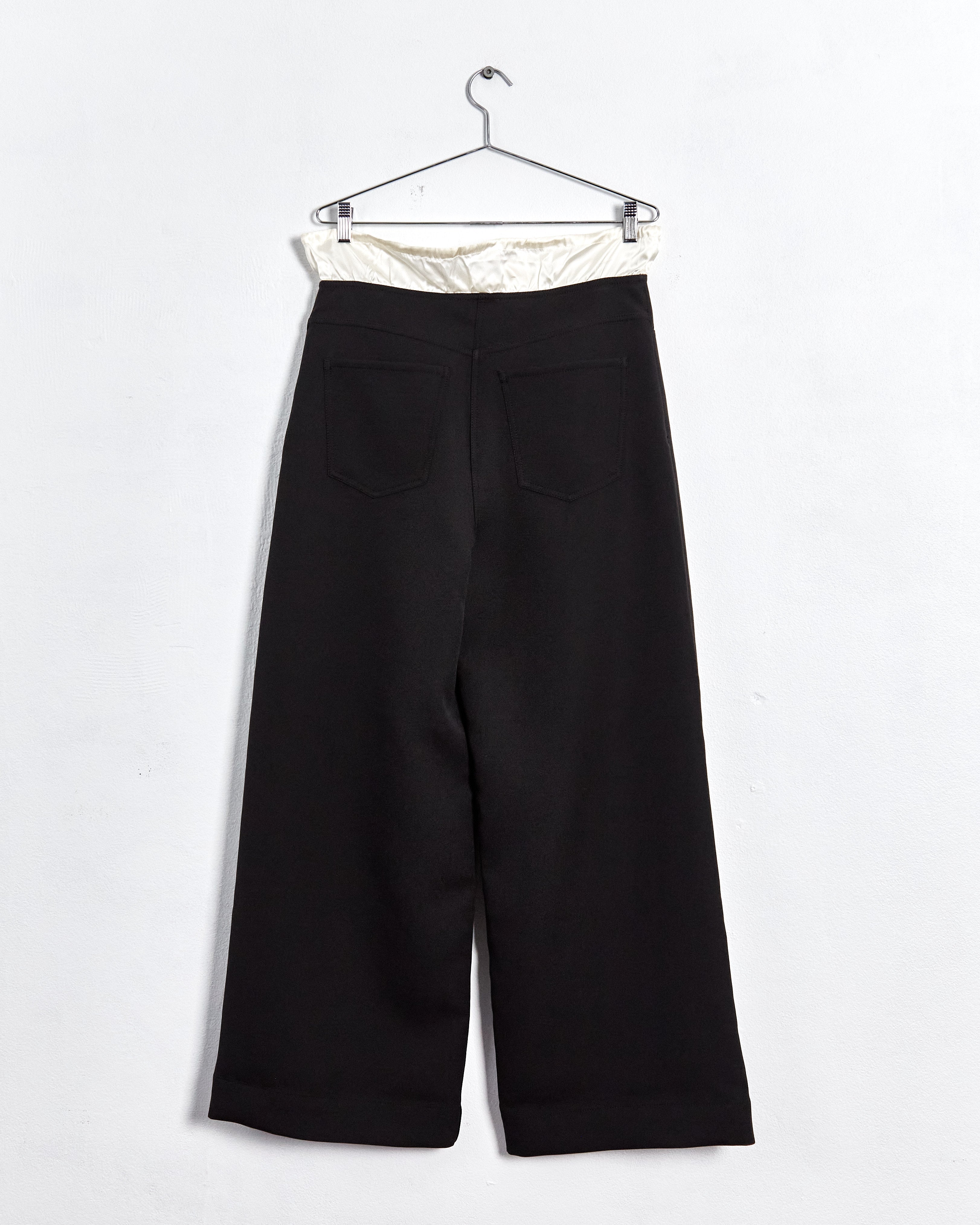 Acne Studios 'satin contrast trousers', black, 6