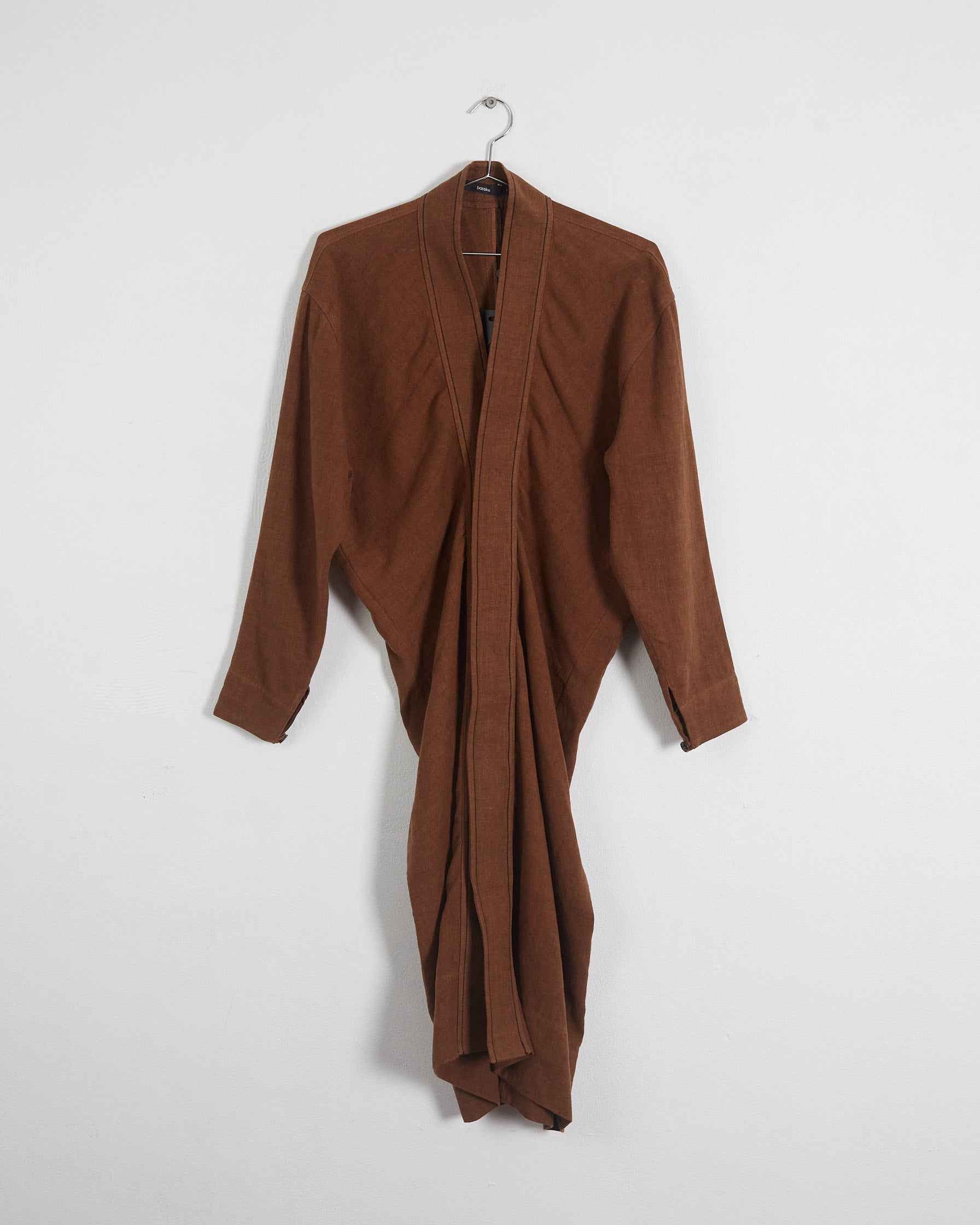 Bassike 'wool linen shirt' dress, brown, 8