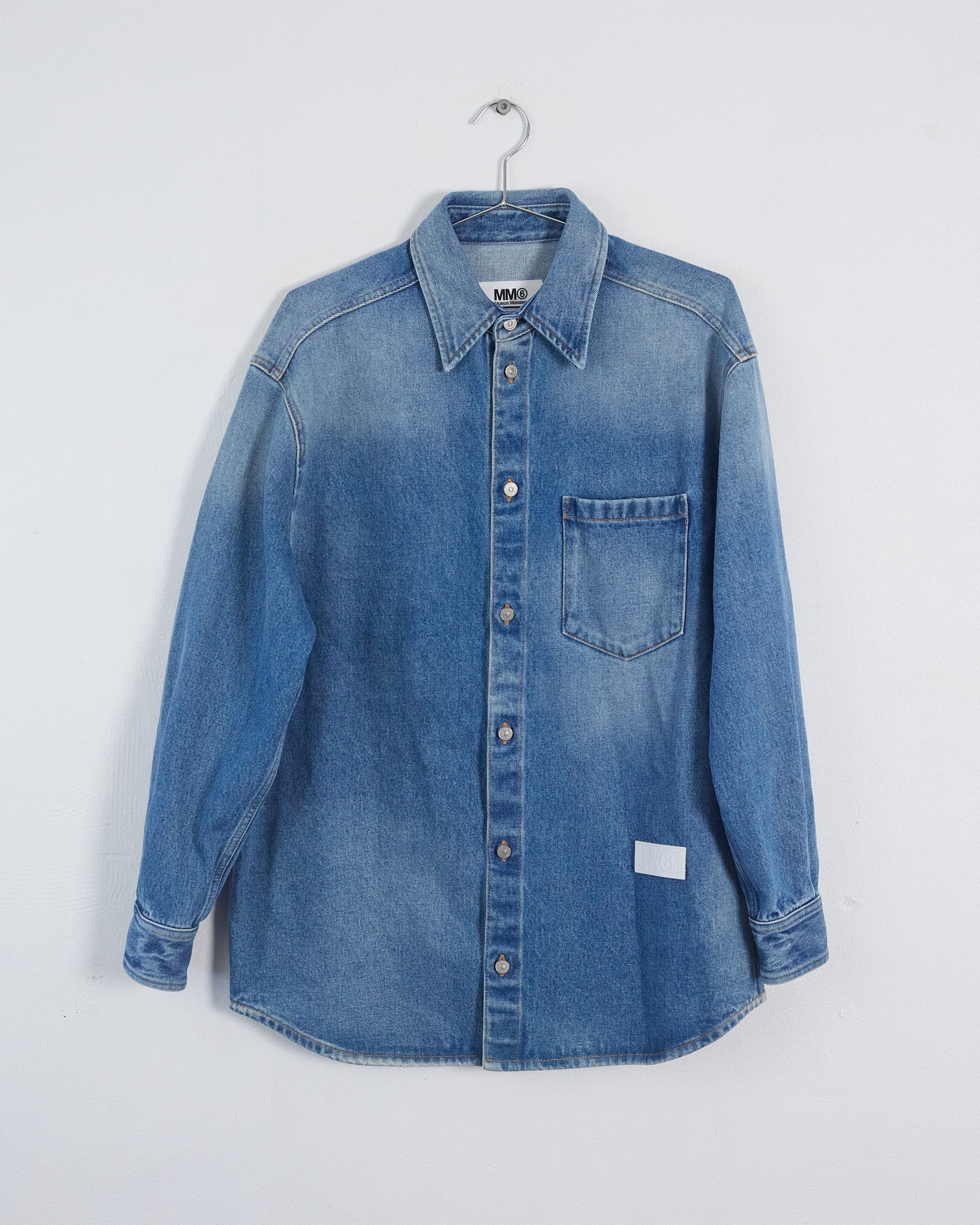 MM6 Maison Margiela oversized denim shirt, blue, 10 – RELIK editions
