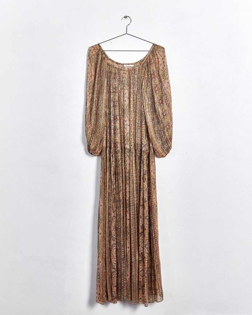 Mes Demoiselles lurex print maxi dress, nude & multi, 8 Mes Demoiselles lurex print maxi dress, nude & multi, 8