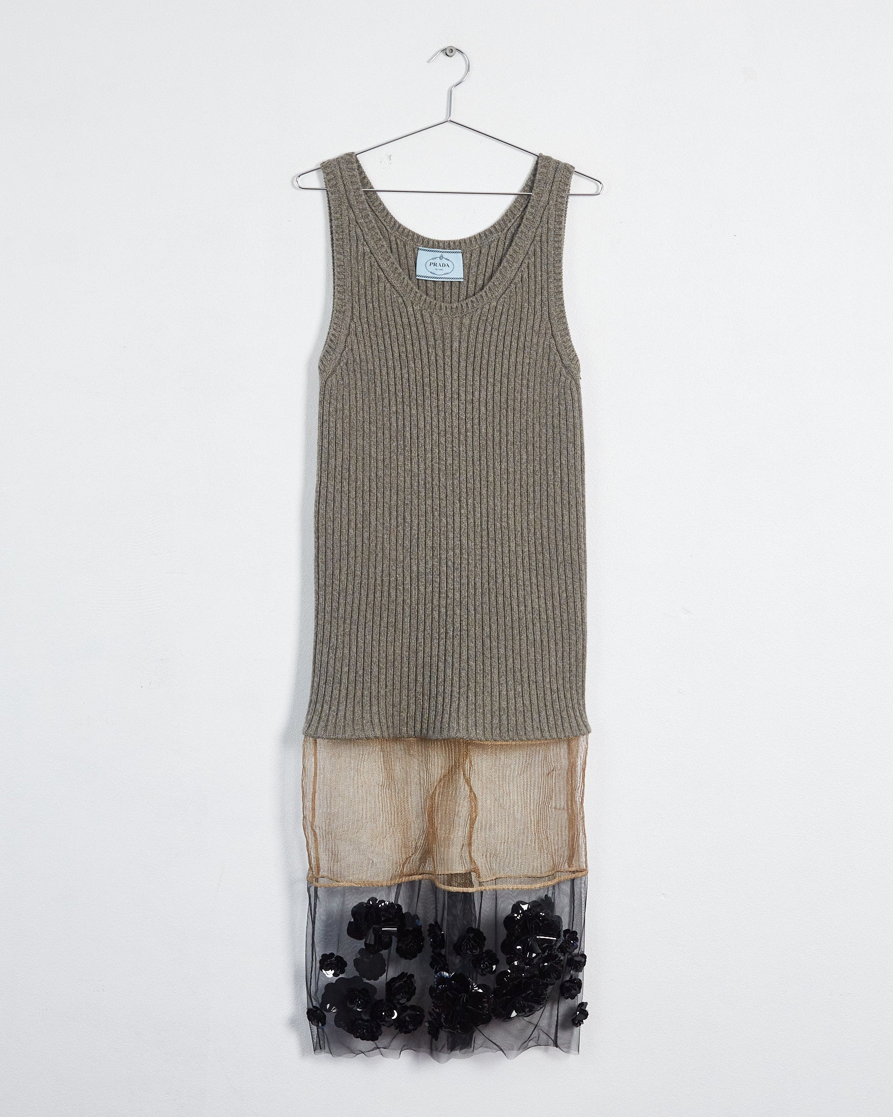 grey prada dress Prada Velvet Slip Dress, Woman, Astro, Size 2