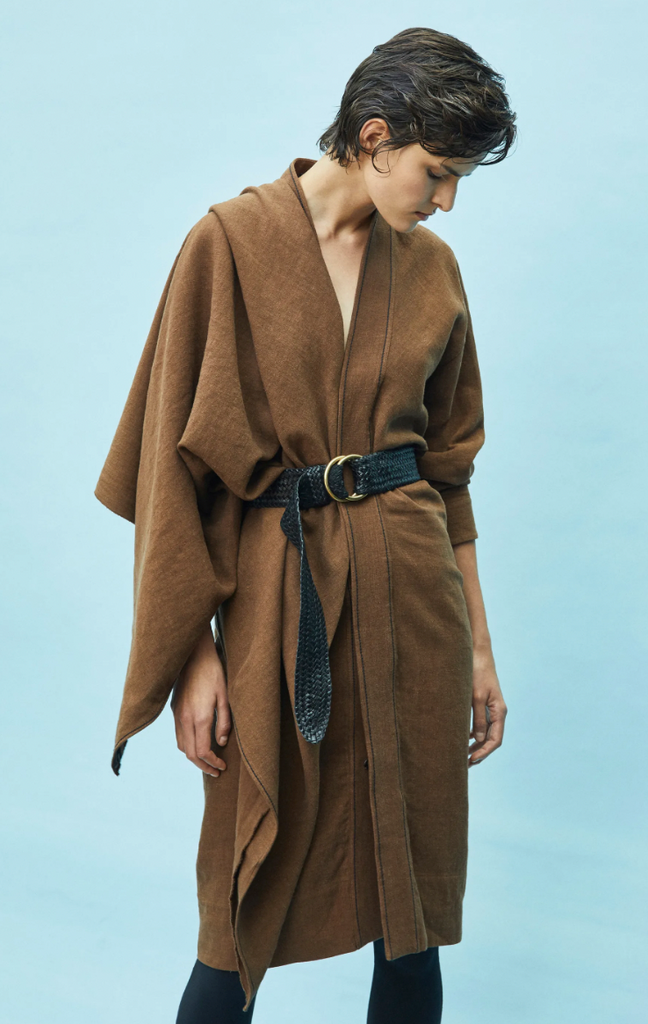 bassike linen dress BASSIKE linen v neck longerline dress